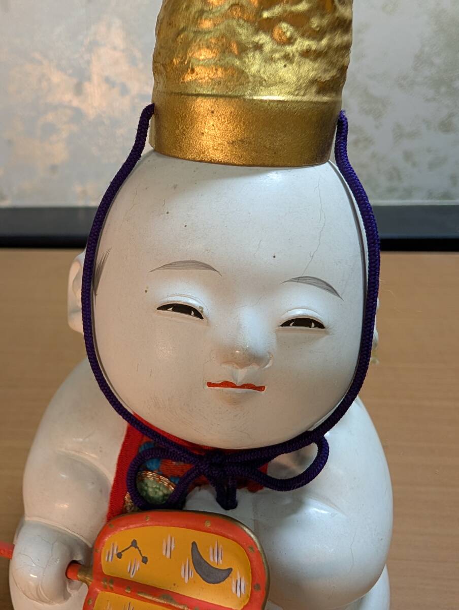 MT】 ②御所人形唐団持 丸平 大木平蔵商店 共箱あり 検時代日本 MT】 ②御所人形唐団持 丸平 大木平蔵商店 共箱あり 検時代日本