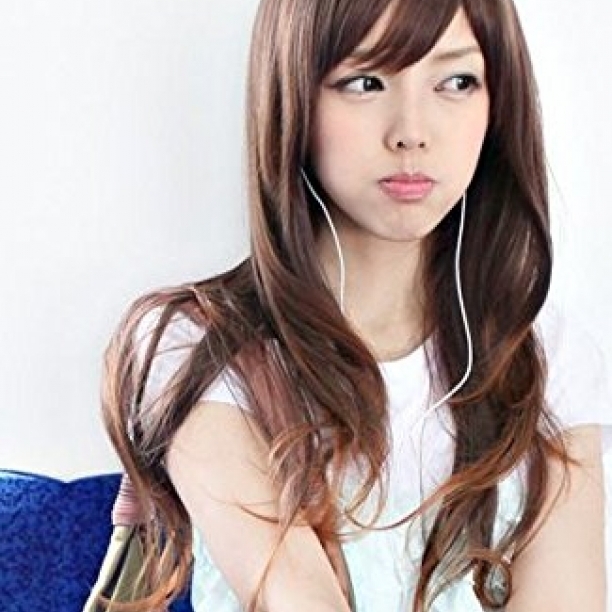 ライトブラウンウィッグ ネット付 ウィッグ ゆるふわ 甘め カール 巻き髪 ロング つけ毛 耐熱 人毛に近い コスプレ ウィッグ レディース