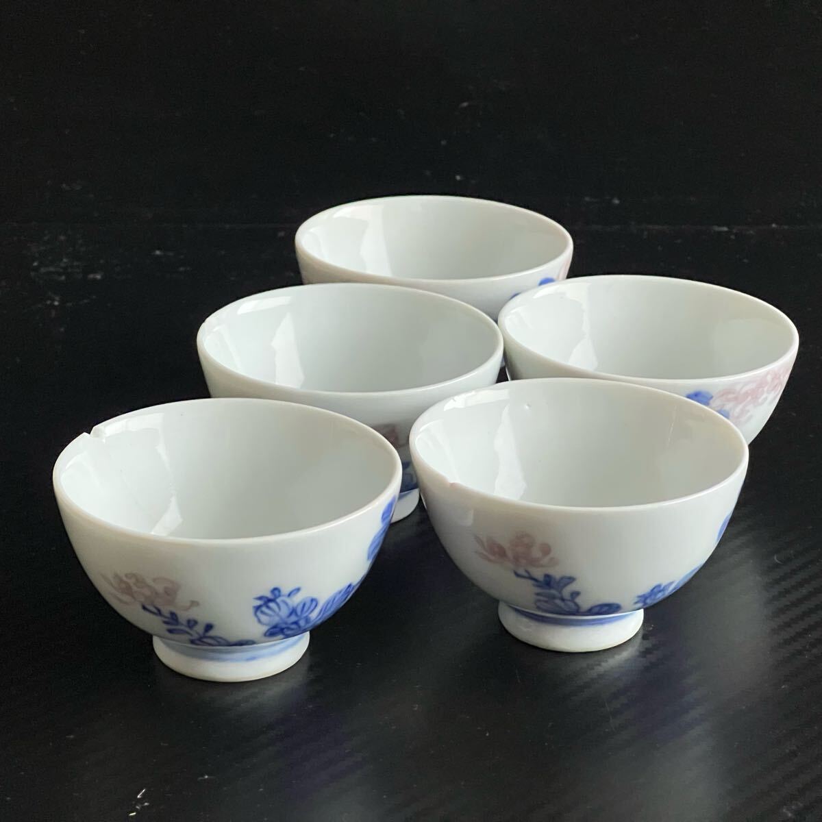 平安 竹泉造 色絵茶器 煎茶碗 五客 京焼 煎茶道具 染付 茶器 平安 竹泉造 色絵茶器 煎茶碗 五客 京焼 煎茶道具 染付 茶器