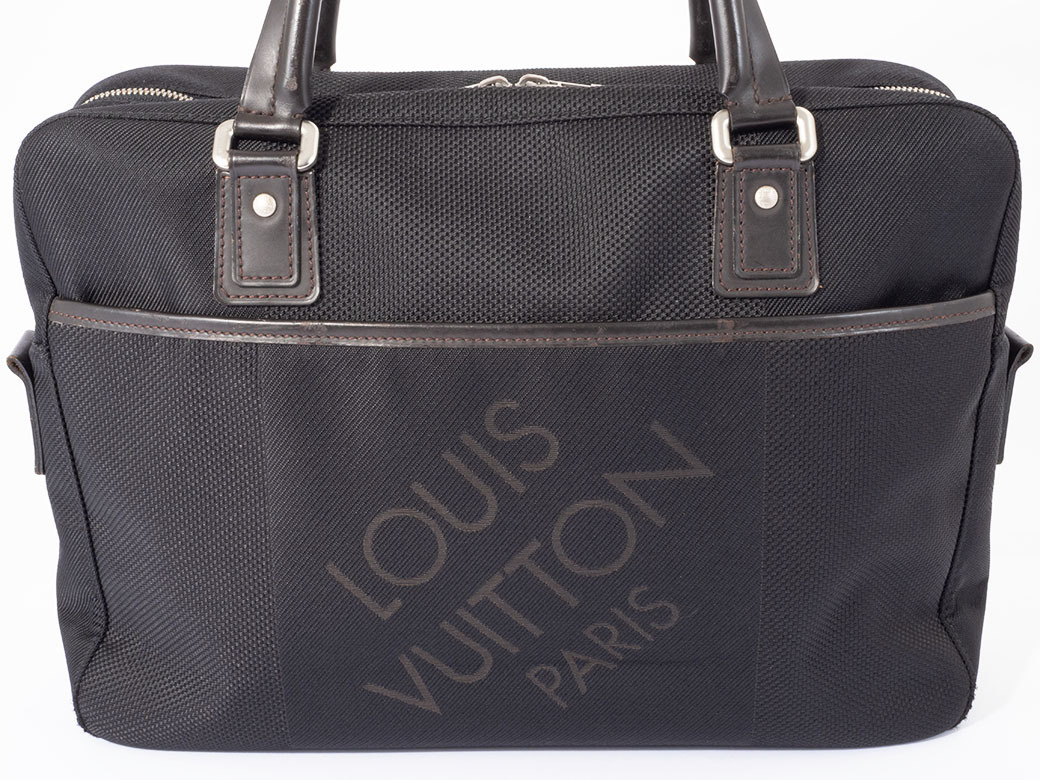 ルイヴィトン ヤック ビジネスバッグ M93082 ダミエ ジェアンキャンバス ノワール メンズ ブリーフケース LOUIS VUITTON 中古_画像3