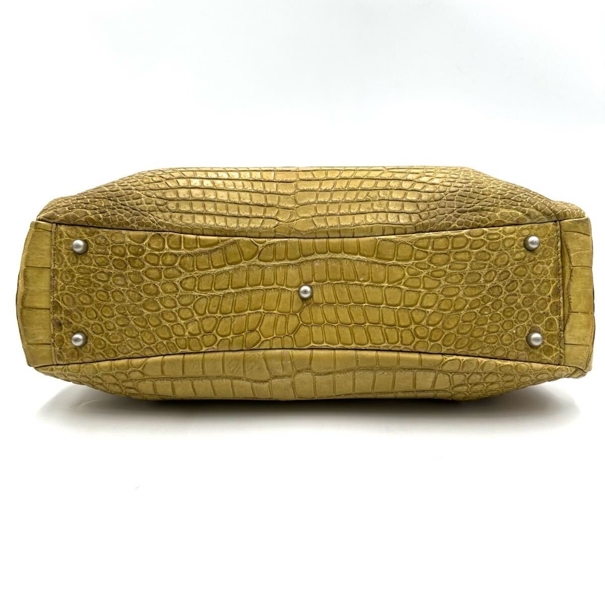 JRA公認/極美品○ クロコダイル ワニ革 ハンドバッグ 手提げ JRA公認/極美品○ クロコダイル ワニ革 ハンドバッグ 手提げ