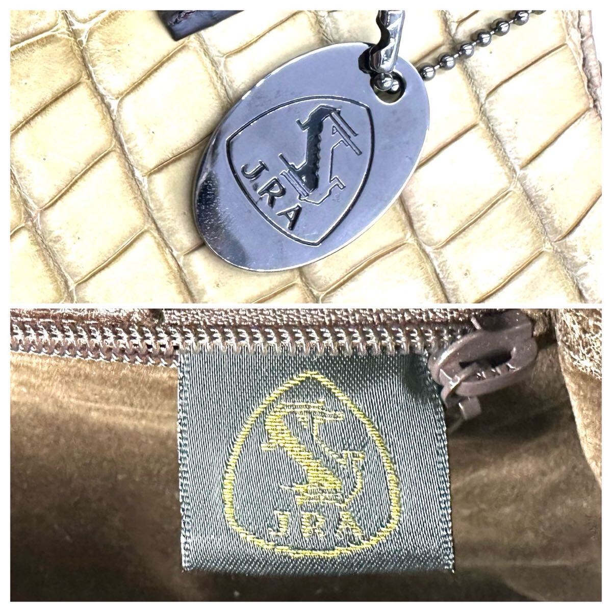 JRA公認/極美品○ クロコダイル ワニ革 ハンドバッグ 手提げ JRA公認/極美品○ クロコダイル ワニ革 ハンドバッグ 手提げ