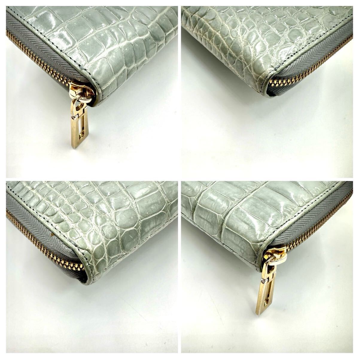 1円/極美品○ クロコダイル ワニ革 長財布 ラウンドファスナー 1円/極美品○ クロコダイル ワニ革 長財布 ラウンドファスナー