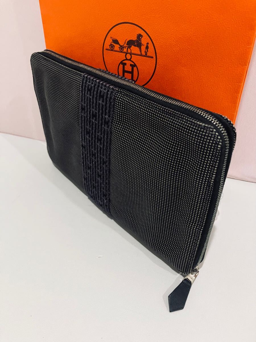 HERMES ○ 極上美品 エールライン 長財布 エルメスグレー 財布 HERMES ○ 極上美品 エールライン 長財布 エルメスグレー 財布