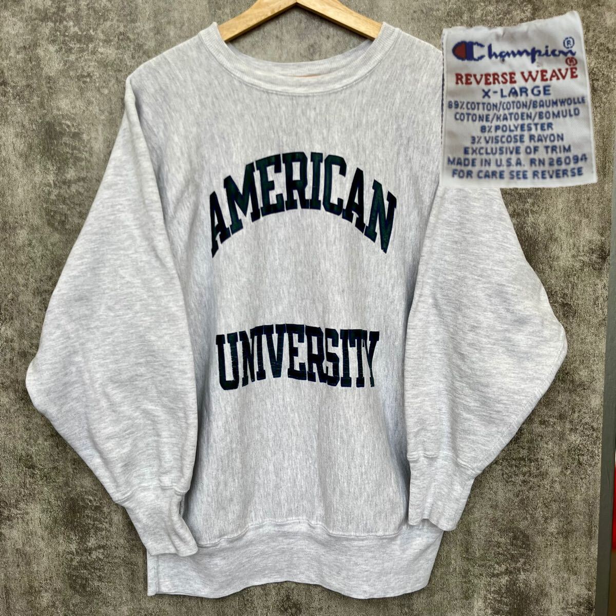90s 刺繍タグ USA チャンピオンリバースウィーブ チャンピオン