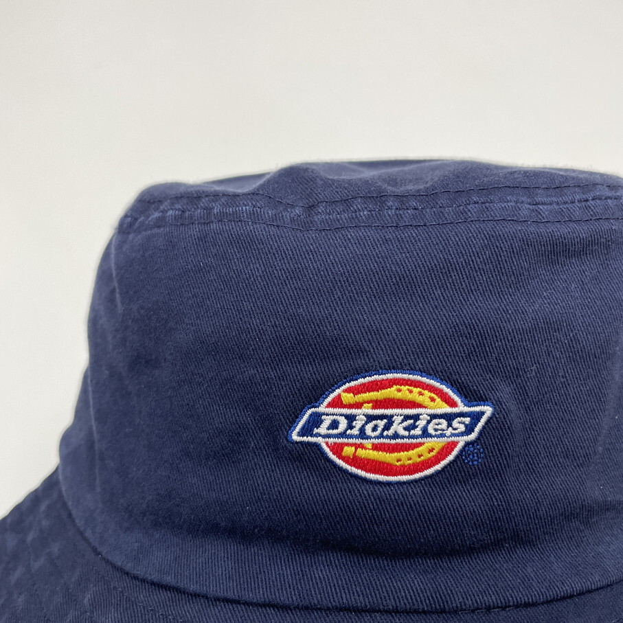 Dickies ネイビー バケットハット スポーツ ゴルフ アウトドア キャンプ バイク オートバイ 釣りミリタリー帽子 ホワイトタグ ディッキーズ