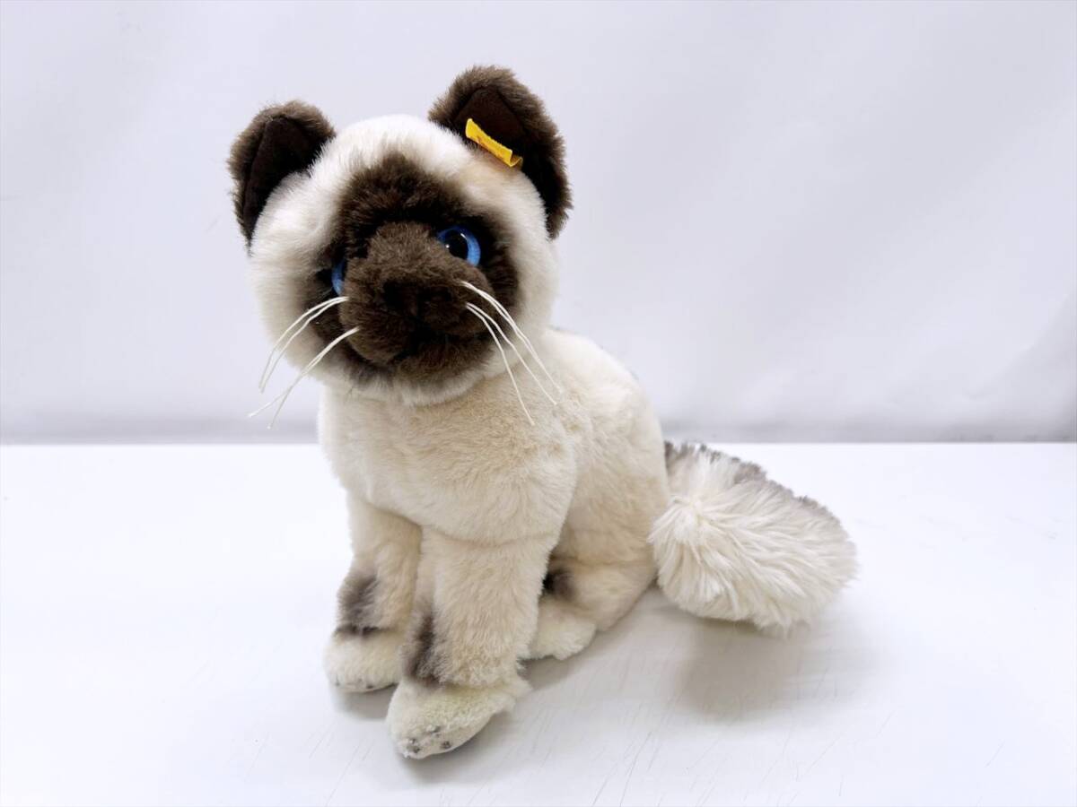 美品 Steiff シュタイフ バーマンキャット ぬいぐるみ 099458 高 美品 Steiff シュタイフ バーマンキャット ぬいぐるみ 099458 高
