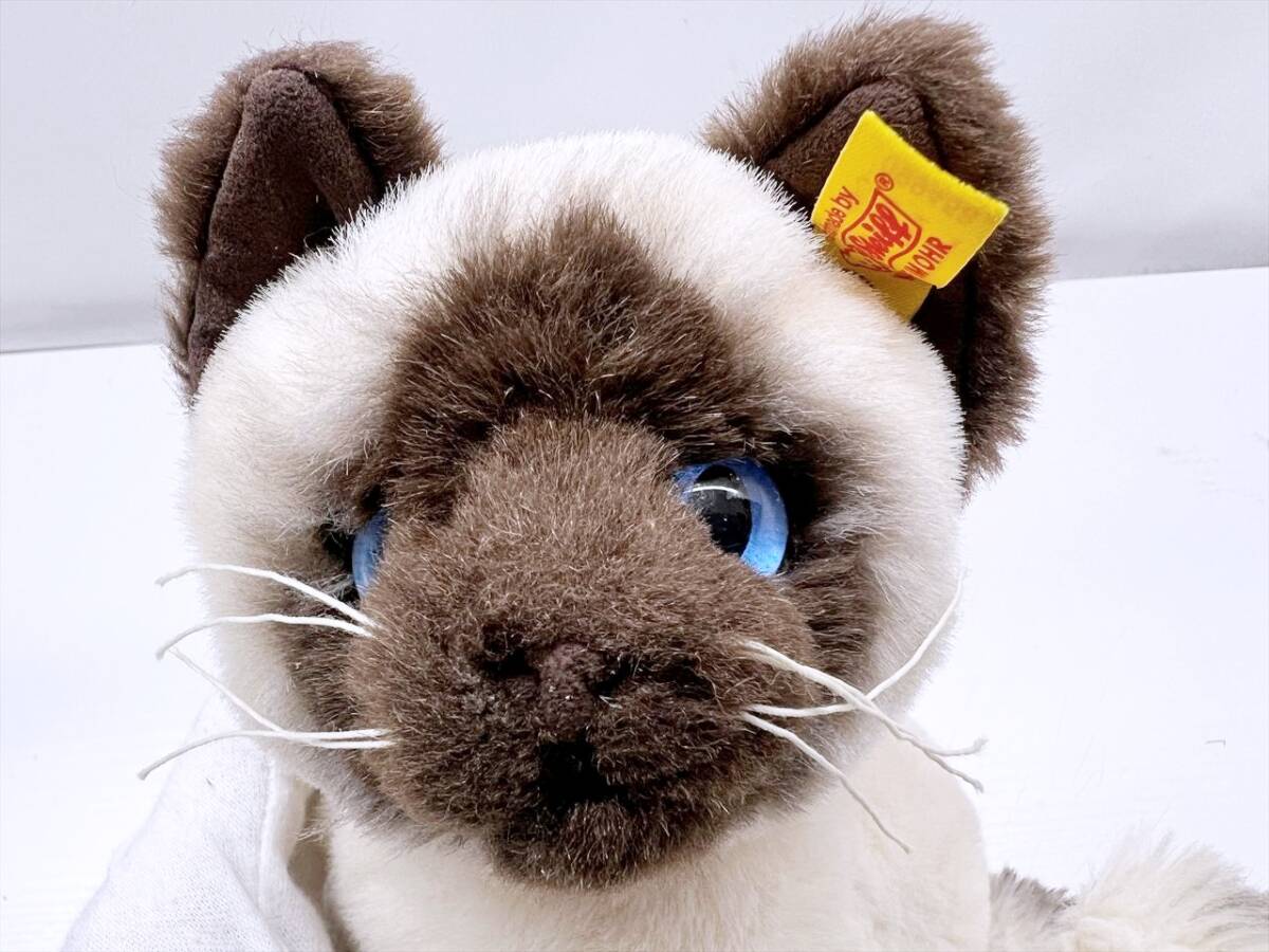 美品 Steiff シュタイフ バーマンキャット ぬいぐるみ 099458 高 美品 Steiff シュタイフ バーマンキャット ぬいぐるみ 099458 高