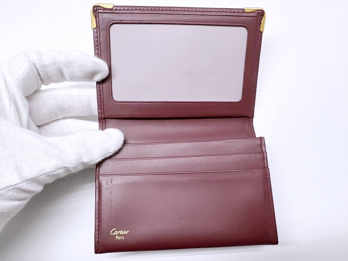 Cartier カルティエ マスト 名刺入れ カードケース ボルドー Cartier カルティエ マスト 名刺入れ カードケース ボルドー
