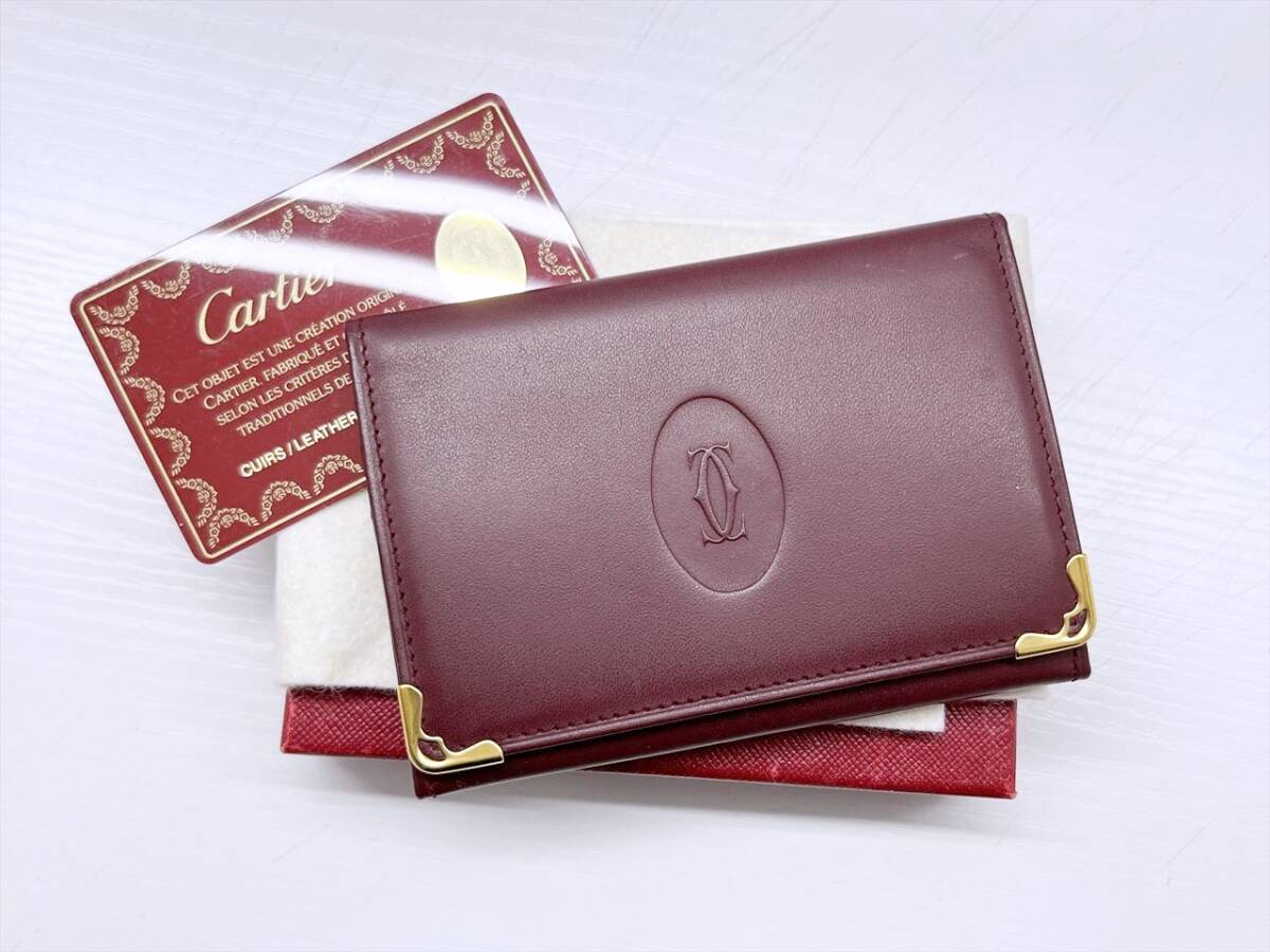 Cartier カルティエ マスト 名刺入れ カードケース ボルドー Cartier カルティエ マスト 名刺入れ カードケース ボルドー