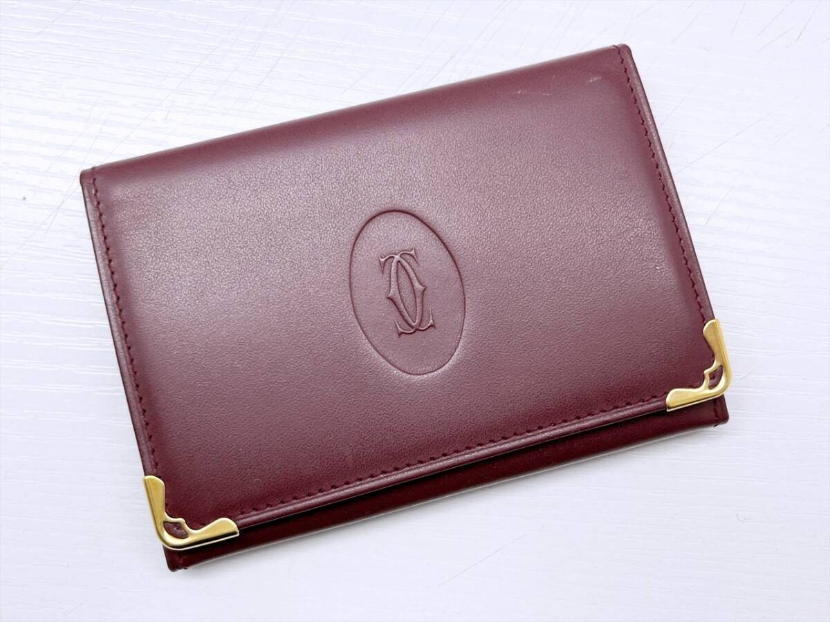 Cartier カルティエ マスト 名刺入れ カードケース ボルドー Cartier カルティエ マスト 名刺入れ カードケース ボルドー
