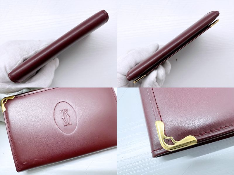 Cartier カルティエ マスト 名刺入れ カードケース ボルドー Cartier カルティエ マスト 名刺入れ カードケース ボルドー
