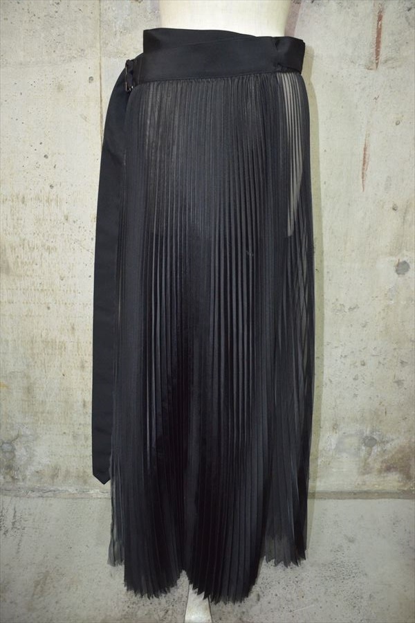 ハイク　HYKE　シースルー　プリーツ　ラップ　スカート　191-16071-021 D8136