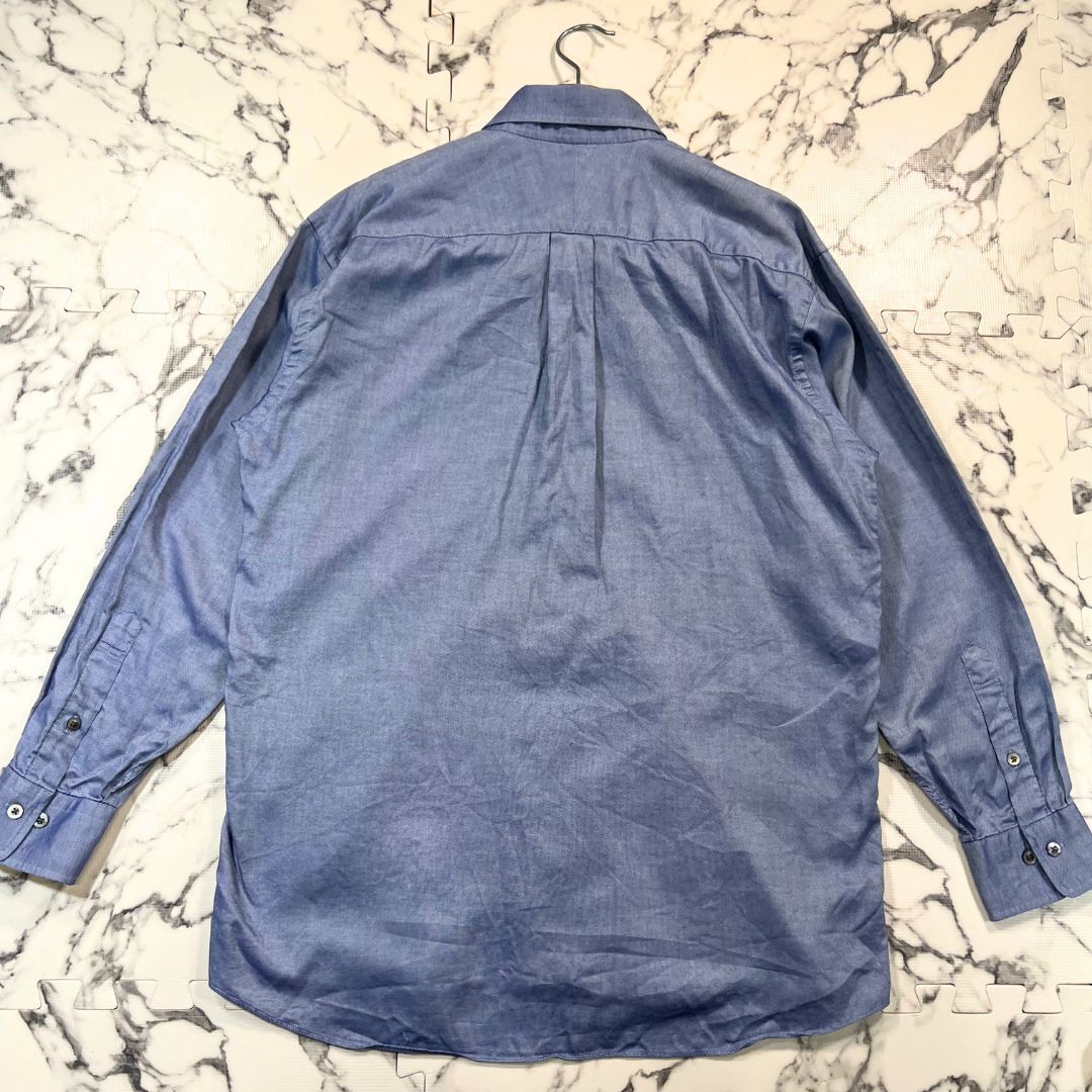 美品/裏地チェック柄(L) ○BURBERRY 長袖 ストライプ シャツ 美品/裏地チェック柄(L) ○BURBERRY 長袖 ストライプ シャツ