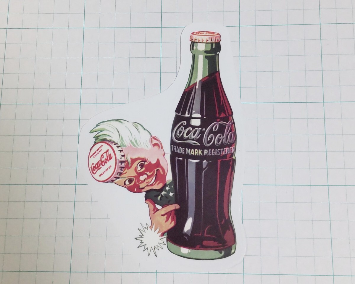 送料１１０円〜 コカ・コーラ ウォールステッカー 「７４」 Coca-Cola 正規品 検) シール デカール クリアステッカー 非売品_画像1