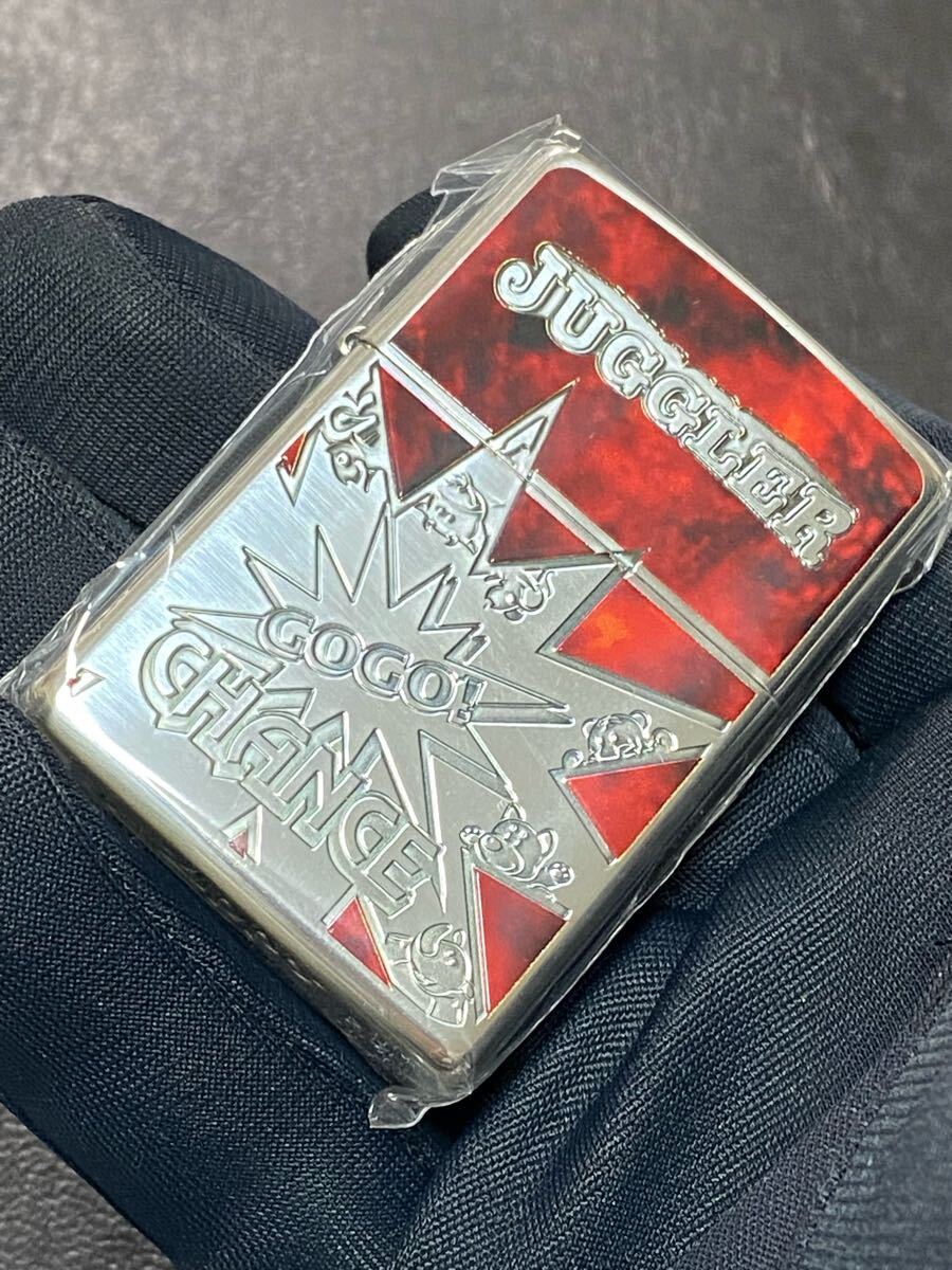 zippo ジャグラー 両面デザイン 特殊加工 レッド 希少モデル zippo ジャグラー 両面デザイン 特殊加工 レッド 希少モデル