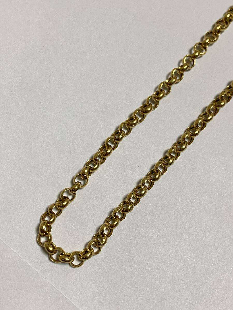 ◇564AR ITALY 750 刻印入 ロールチェーン デザイン ネックレス ◇564AR ITALY 750 刻印入 ロールチェーン デザイン ネックレス