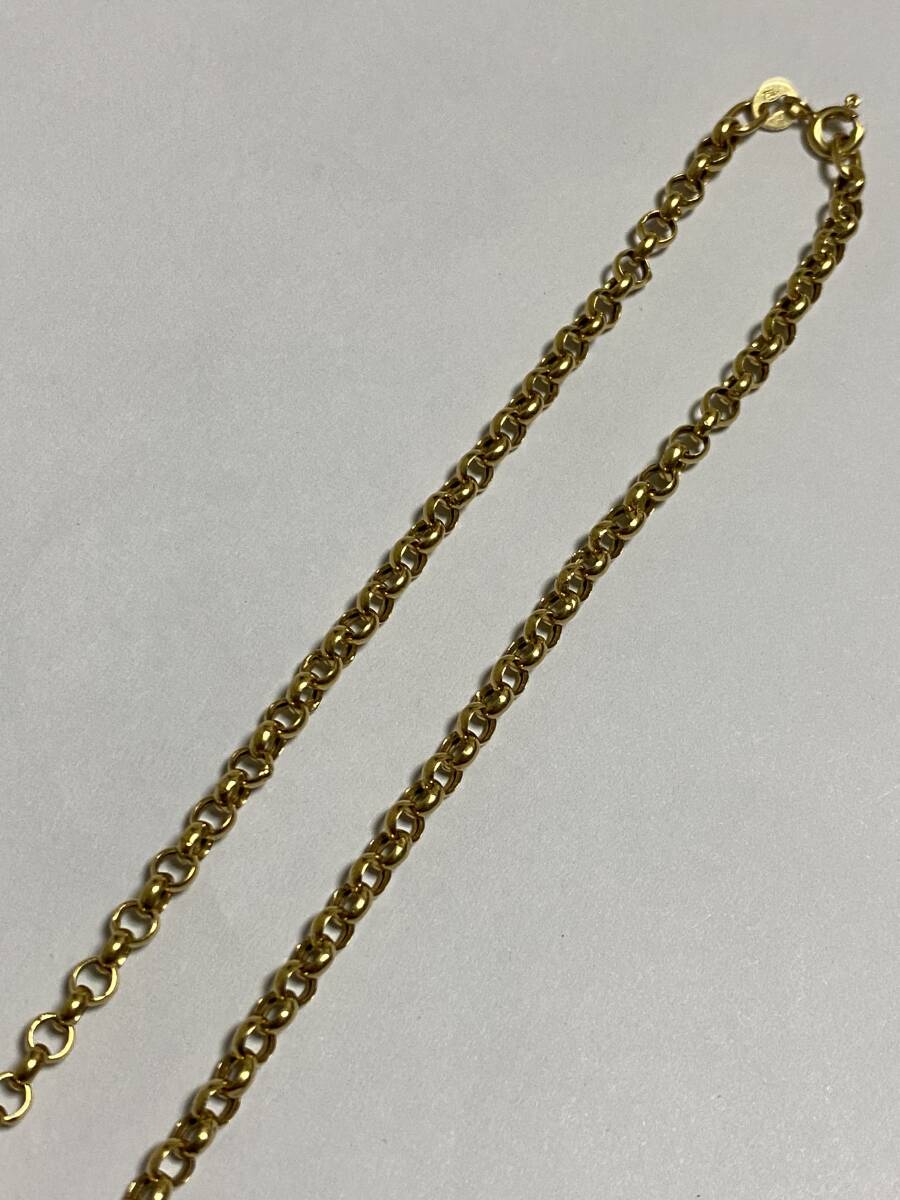 ◇564AR ITALY 750 刻印入 ロールチェーン デザイン ネックレス ◇564AR ITALY 750 刻印入 ロールチェーン デザイン ネックレス
