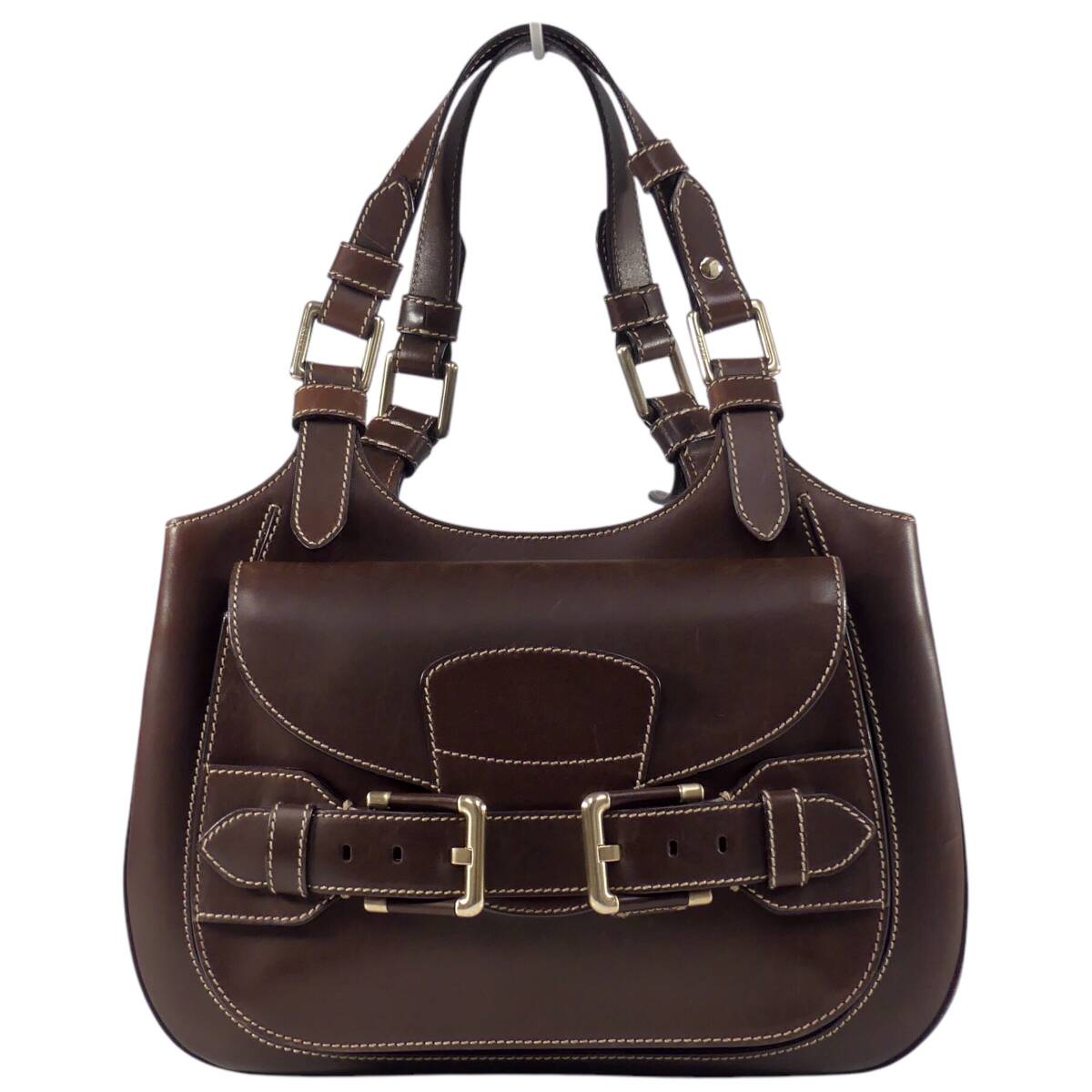 即決 BALLY レザートートバッグ バリー 茶 ブラウン メタル 即決 BALLY レザートートバッグ バリー 茶 ブラウン メタル