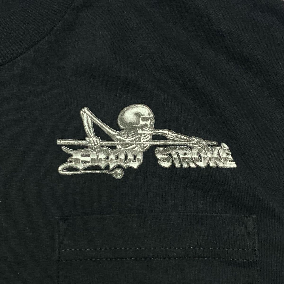 90s〜00s USA製 DEAD STROKE スカル 両面 プリント ポケット T 90s〜00s USA製 DEAD STROKE スカル 両面 プリント ポケット T