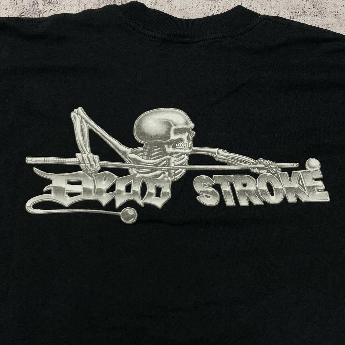 90s〜00s USA製 DEAD STROKE スカル 両面 プリント ポケット T 90s〜00s USA製 DEAD STROKE スカル 両面 プリント ポケット T