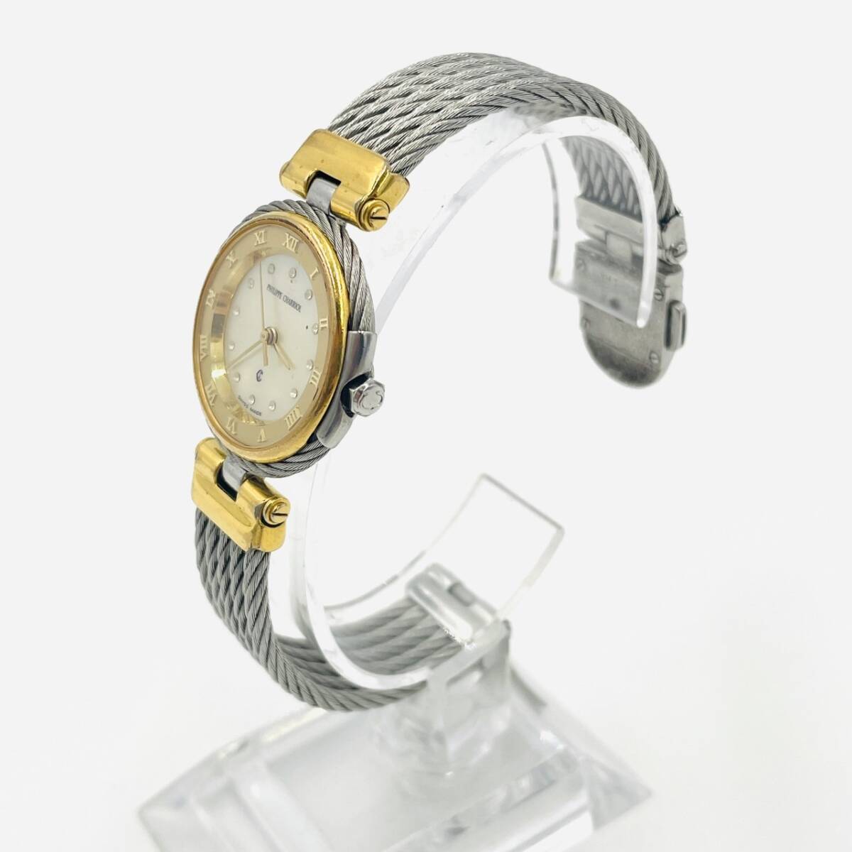 フィリップシャリオール Philippe Charriol 腕時(shí)計(jì) レディース QZ シルバー×ゴールド33.19 7-3-735