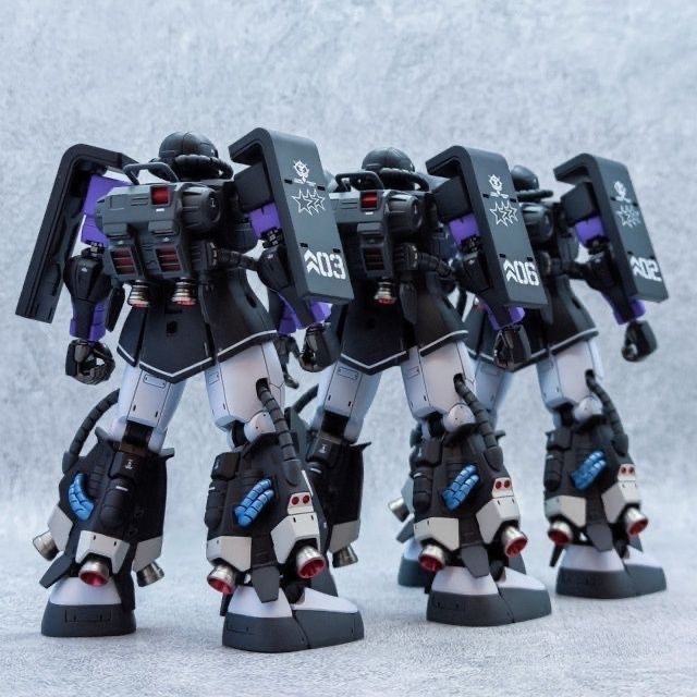 HG THE ORGIN ザク 黒い三連星 Yahoo!オークション - XD/星動 HG 1/144 THE ORIGIN ザク 黒い