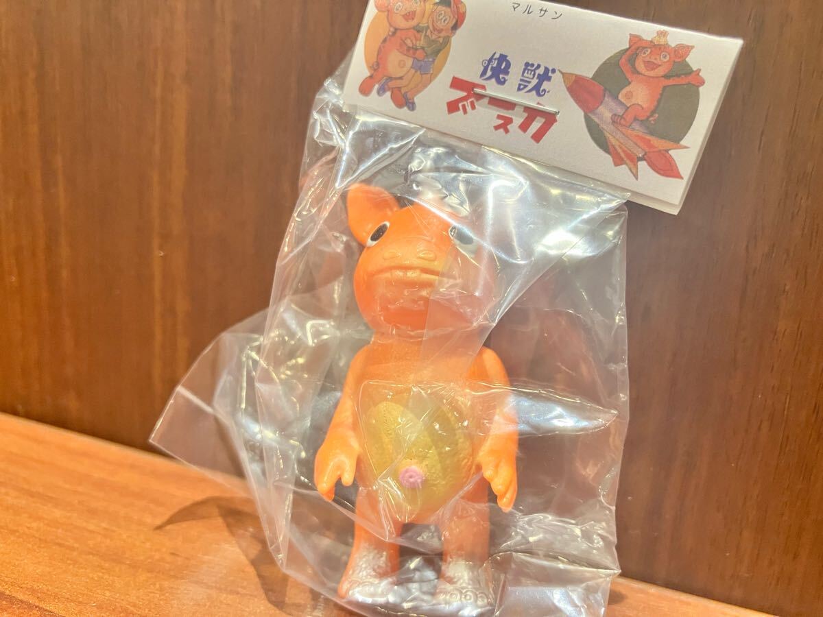 マルサン マルガチャ ブースカ オレンジ色 ソフビ フィギュア マルサン マルガチャ ブースカ オレンジ色 ソフビ フィギュア