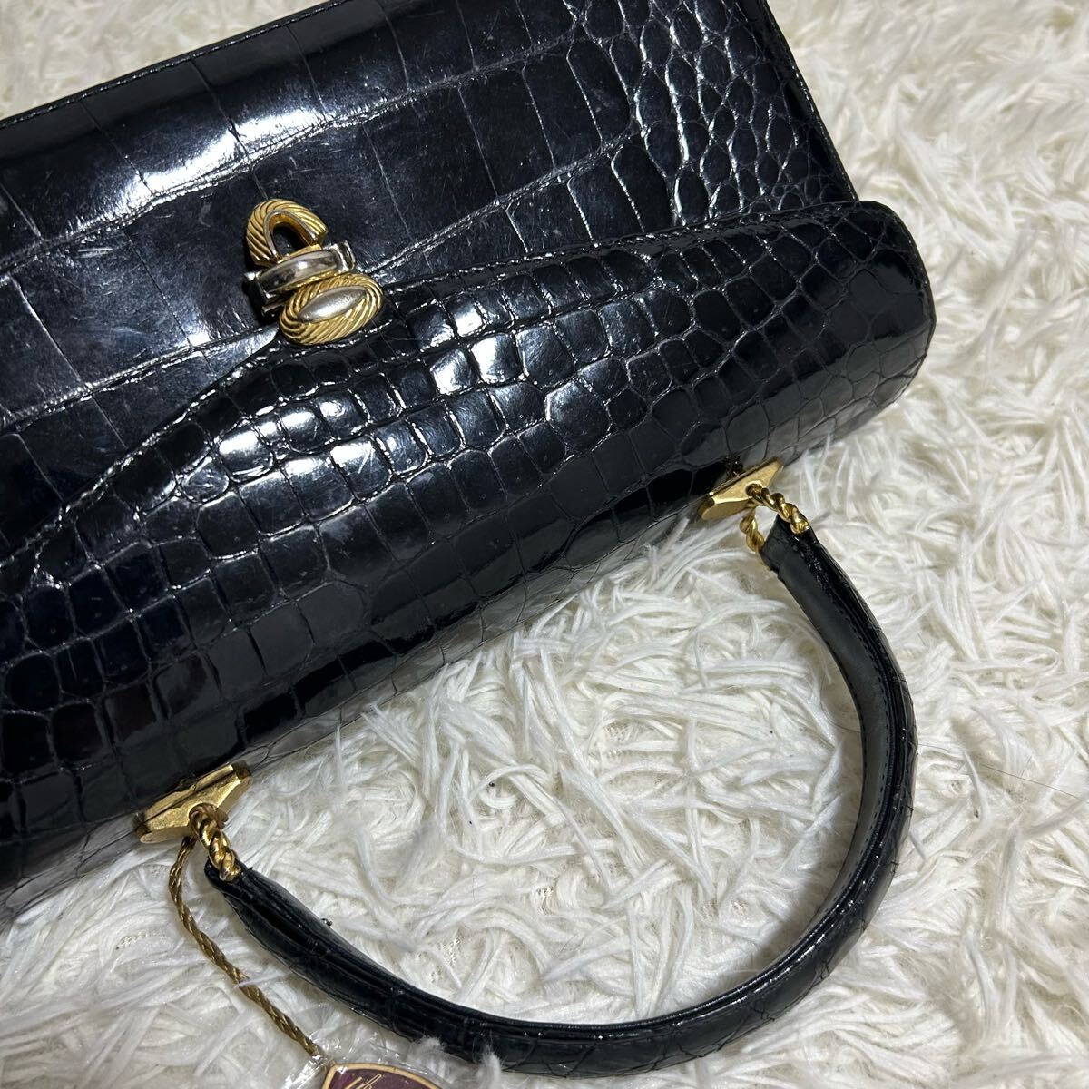 1円〜最高級◎美品 JRA シャインクロコ リアルクロコ ワニ革 1円〜最高級◎美品 JRA シャインクロコ リアルクロコ ワニ革