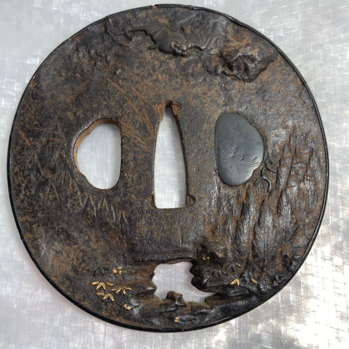 1円スタート 鍔 刀装具 刀鍔 アンティーク 日本刀 骨董品 5点 1円スタート 鍔 刀装具 刀鍔 アンティーク 日本刀 骨董品 5点