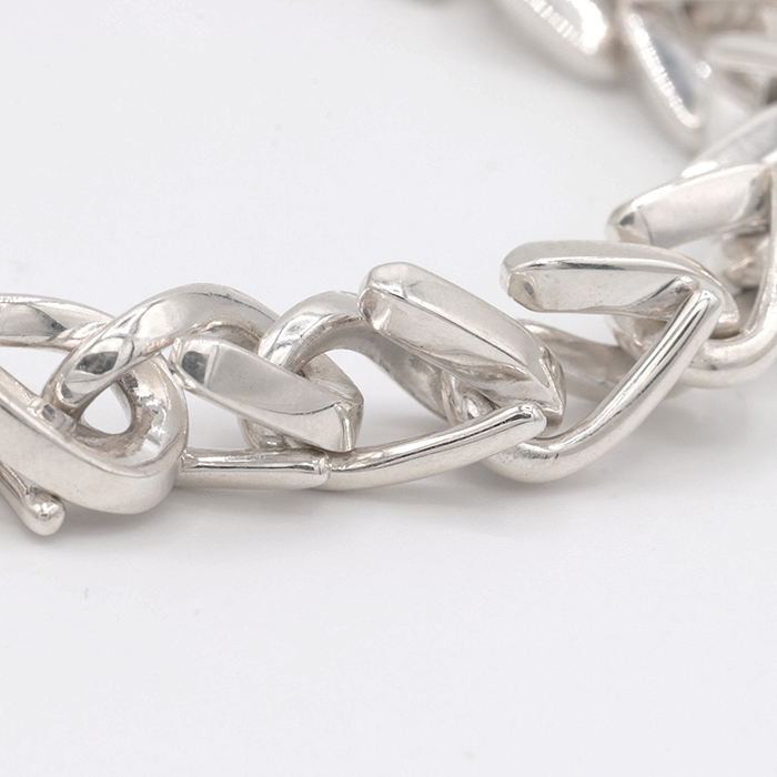 TIFFANY&Co.ティファニー フォージ ブレスレット シルバー SV925 アクセサリー ユニセックス メンズ レディース サイズ チェーン全長(zhǎng)19.5cm