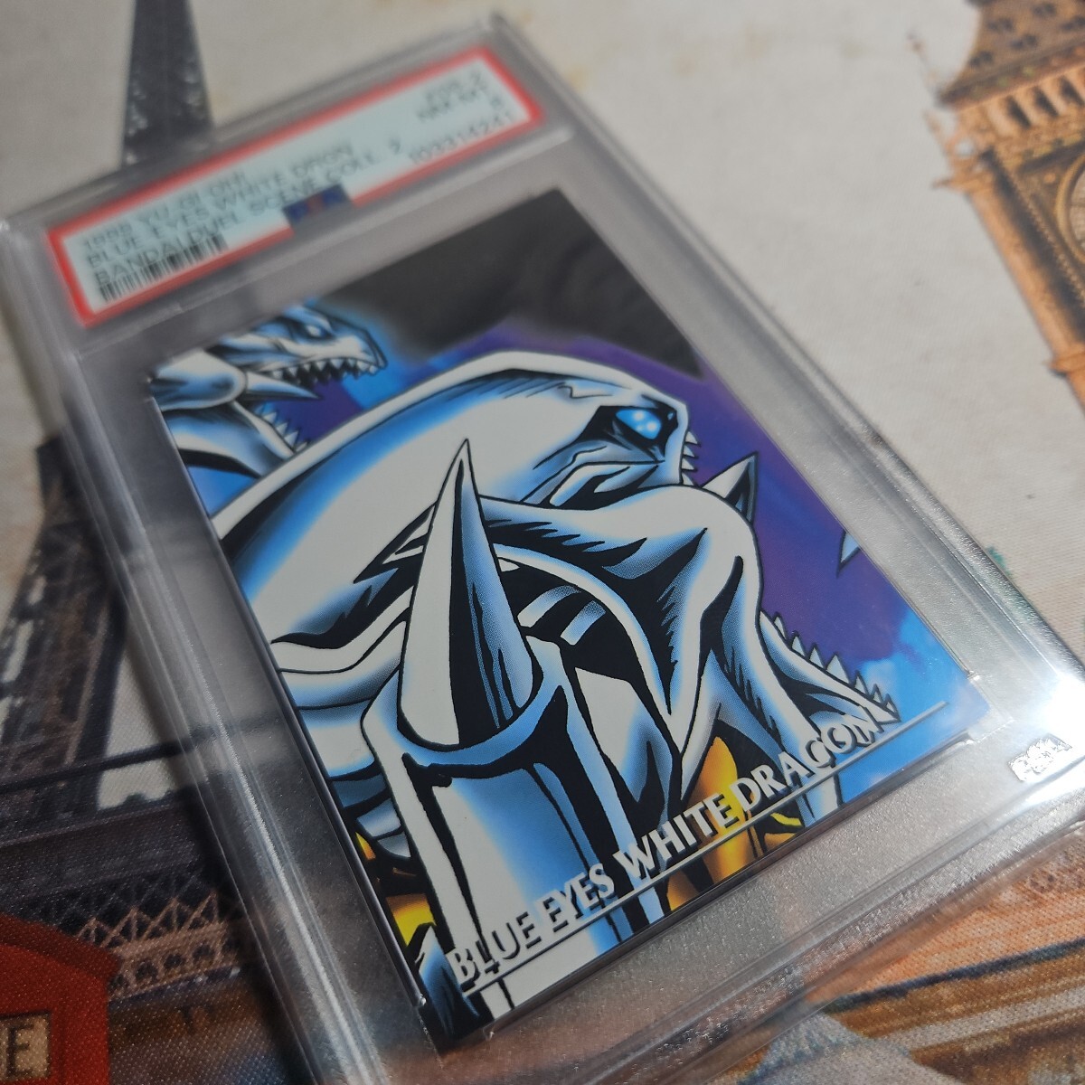 遊戯王 PSA8 青眼の白龍 ジャンボカードダス デュエルシーン Yu 遊戯王 PSA8 青眼の白龍 ジャンボカードダス デュエルシーン Yu