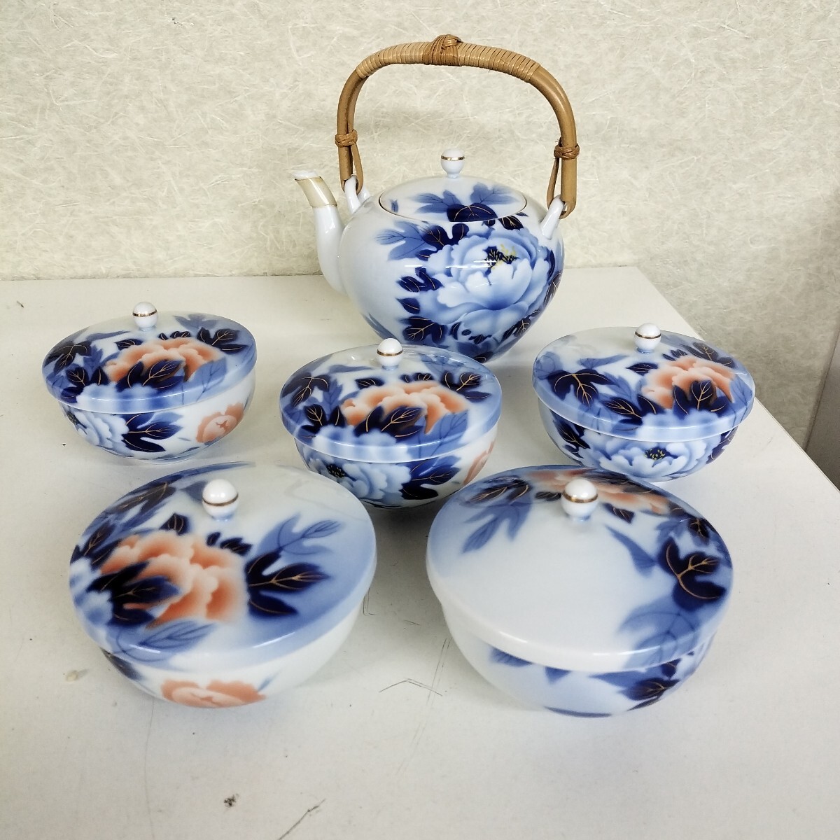 深川製磁 茶器セット 茶器揃 急須 湯呑 蓋付湯呑 茶器 5客 深川製磁 茶器セット 茶器揃 急須 湯呑 蓋付湯呑 茶器 5客