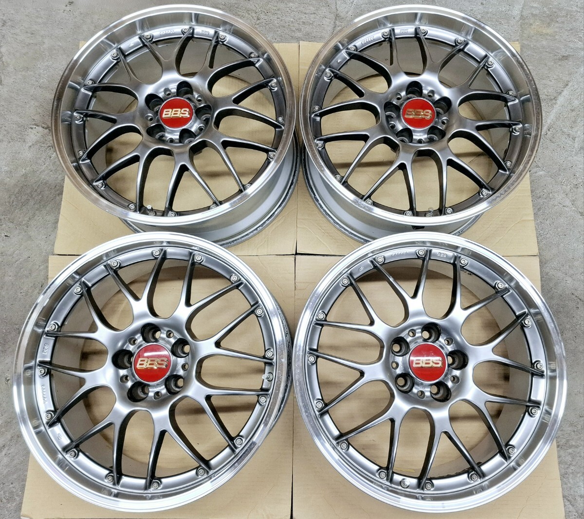 極上品】BBS RS-GT ホイール 19インチ 8.5J 114.3 鍛造 スバル 極上品】BBS RS-GT ホイール 19インチ 8.5J 114.3 鍛造 スバル