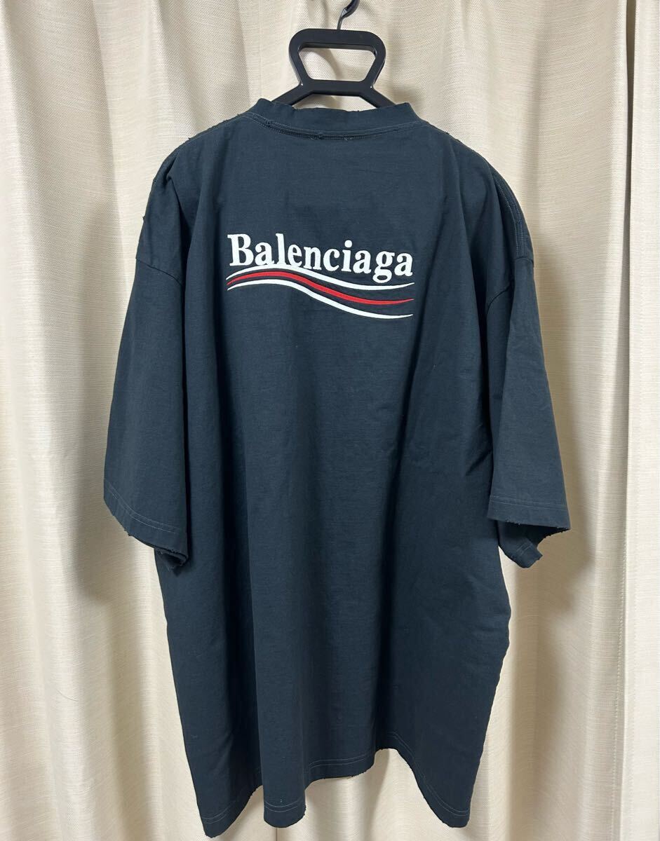BALENCIAGA POLITICAL CAMPAIGN OVERSIZED T-SHIRT BLACK BALENCIAGA POLITICAL CAMPAIGN OVERSIZED T-SHIRT BLACK