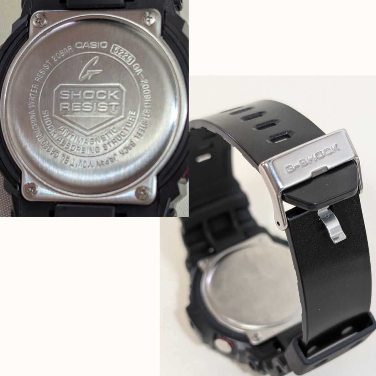 CASIO G-SHOCK GA-200SH 電池交換済2025/4/13 メタリック