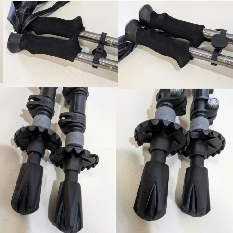 美品　LEKI レキ トレイルライト AS〔1セット〕 1300417　550GRN　収納状態長さ：65cm　使用時長さ：90〜125cm 