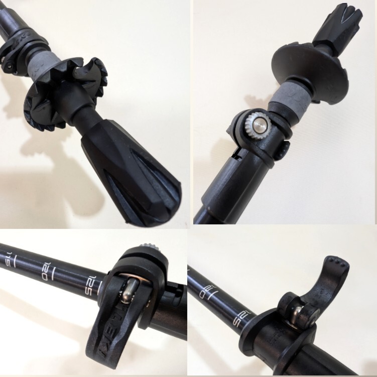 美品　LEKI レキ トレイルライト AS〔1セット〕 1300417　550GRN　収納状態長さ：65cm　使用時長さ：90〜125cm 