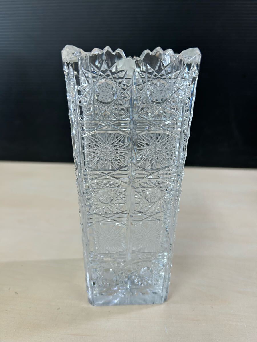 BOHEMIA ボヘミア CRYSTAL クリスタルガラス 花瓶 花器 箱付き BOHEMIA ボヘミア CRYSTAL クリスタルガラス 花瓶 花器 箱付き