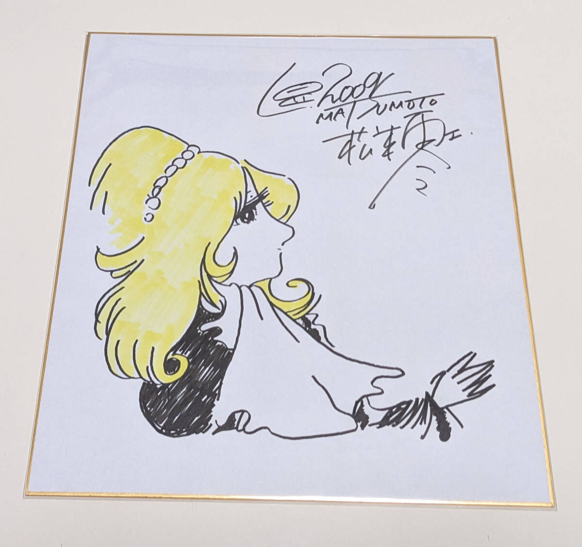 美品】松本零士 銀河鉄道999 直筆サイン色紙 メーテル 美品】松本零士 銀河鉄道999 直筆サイン色紙 メーテル