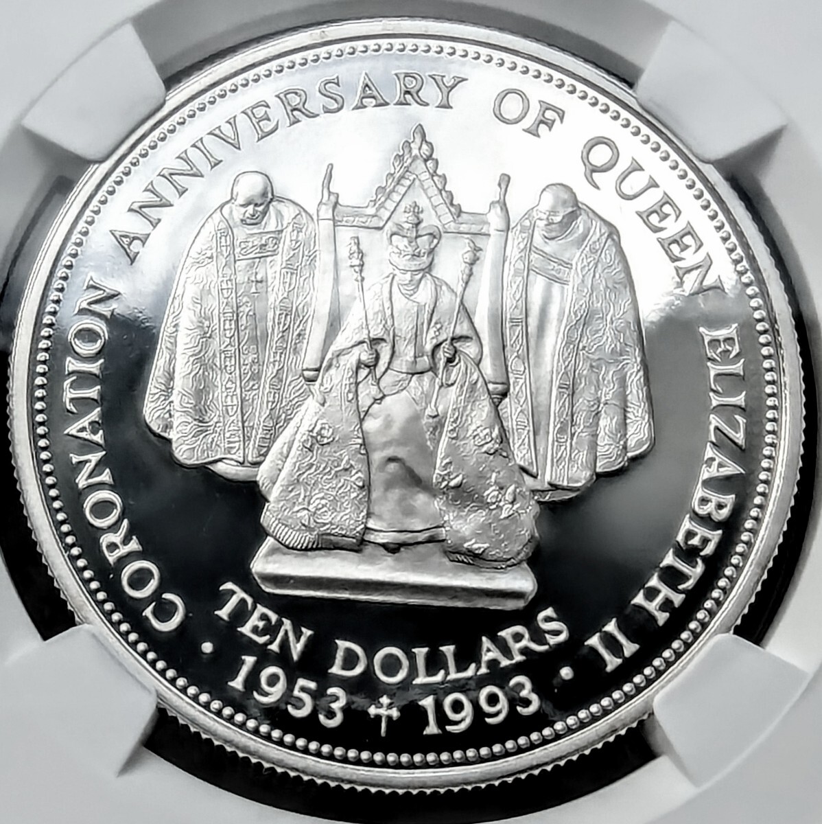 ☆1円スタート 世界5枚 銀貨 1993年 フィジー 王座の女王 ☆1円スタート 世界5枚 銀貨 1993年 フィジー 王座の女王