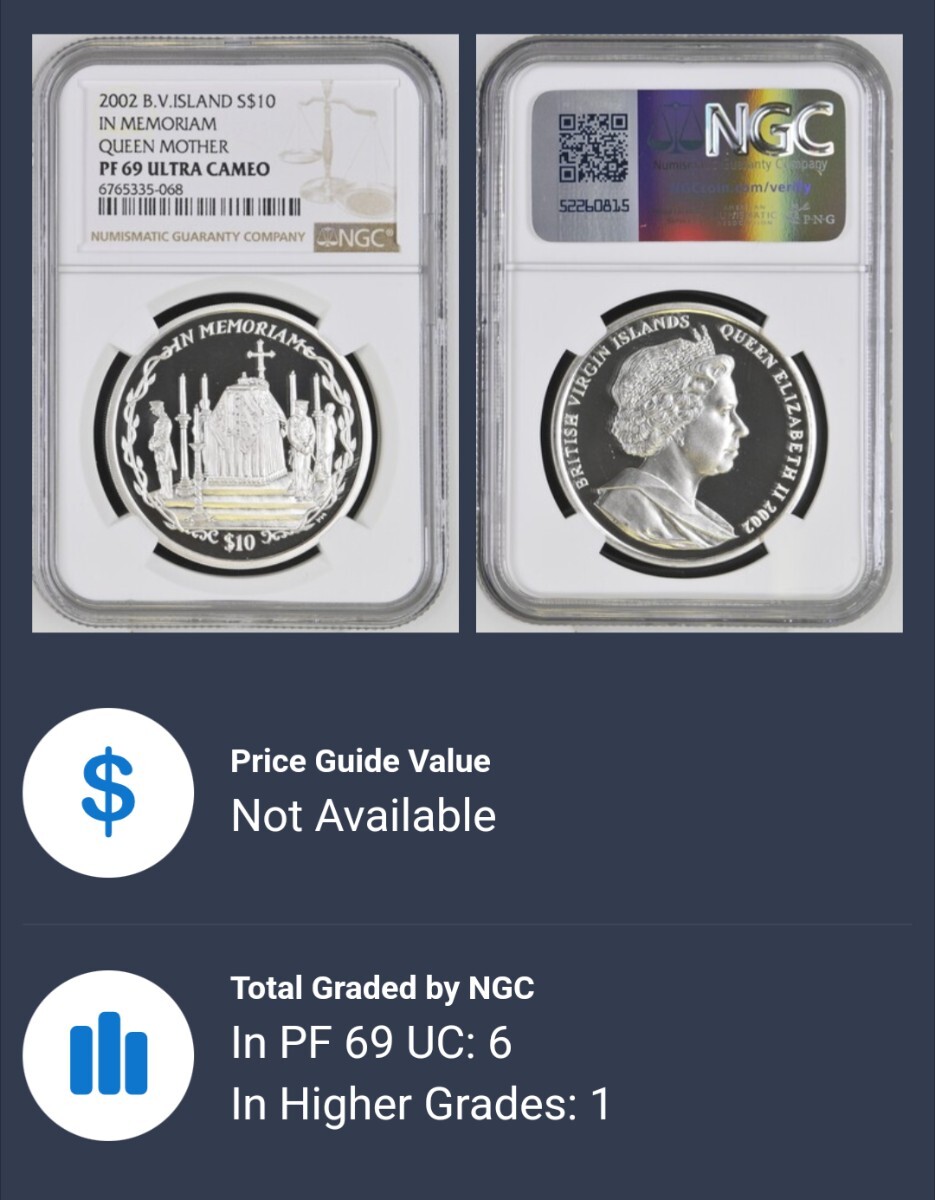 ☆1円スタート 世界7枚 銀貨 2002年 イギリス領バージン諸島 皇 ☆1円スタート 世界7枚 銀貨 2002年 イギリス領バージン諸島 皇
