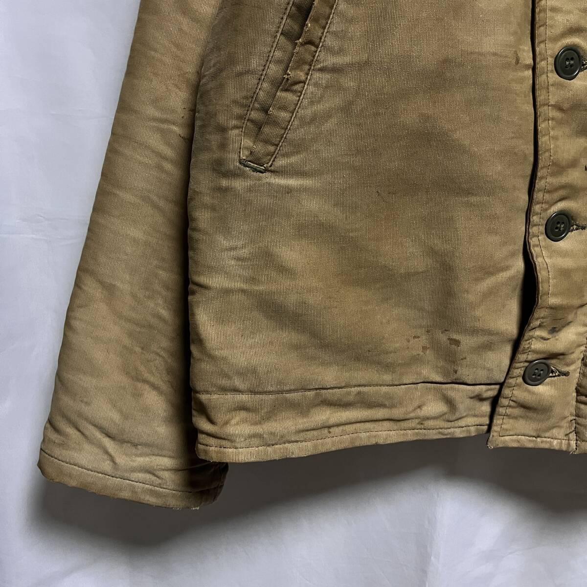 美品 40's米軍実物 N-1 デッキジャケットU S N ステンシル 美品 40's米軍実物 N-1 デッキジャケットU S N ステンシル
