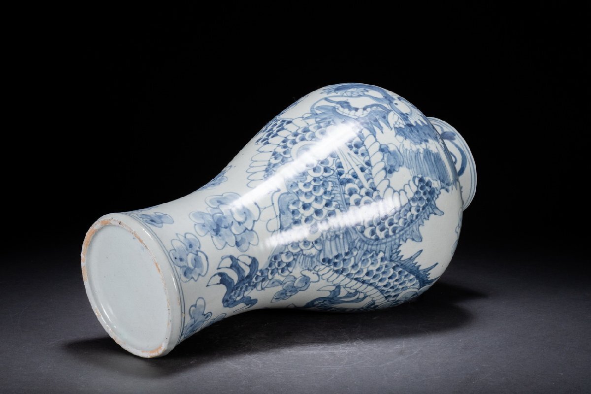 善古堂】李朝・高麗コレクター放出品 李朝染付雲龍図大壺/李朝 善古堂】李朝・高麗コレクター放出品 李朝染付雲龍図大壺/李朝