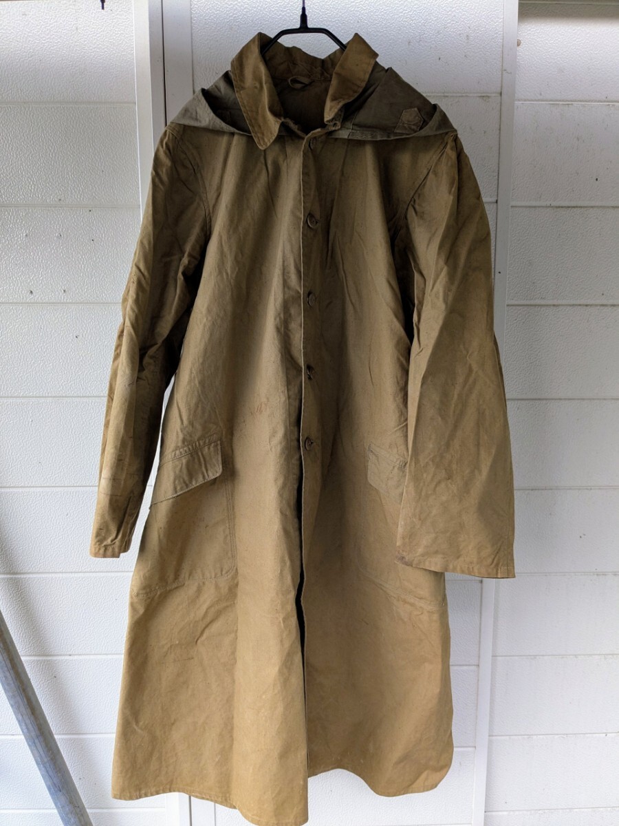 旧日本軍 軍服 雨合羽 レインコート ミリタリー兵用雨外被 頭巾 旧日本軍 軍服 雨合羽 レインコート ミリタリー兵用雨外被 頭巾