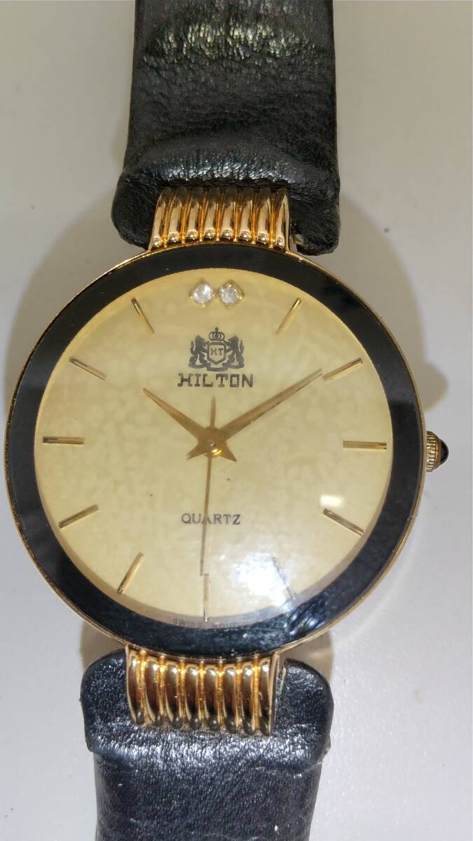 腕時計 HILTON 18K GOLD ELECTRIC PLATED 1231M(3針(時、分、秒 腕時計 HILTON 18K GOLD ELECTRIC PLATED 1231M(3針(時、分、秒