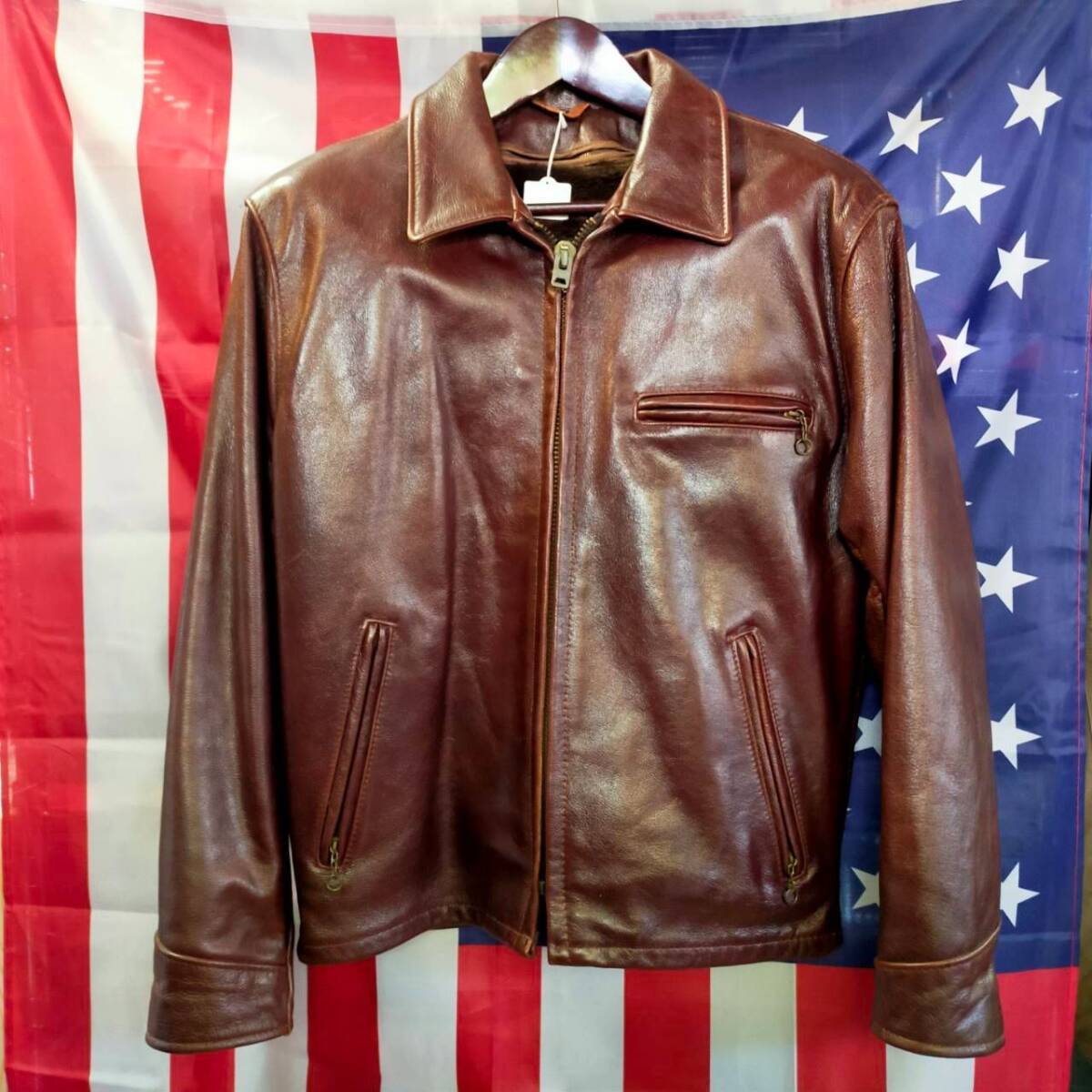 Schott ショット USA製 レザー ジャケット 40 牛革 裏ボア TALON Schott ショット USA製 レザー ジャケット 40 牛革 裏ボア TALON