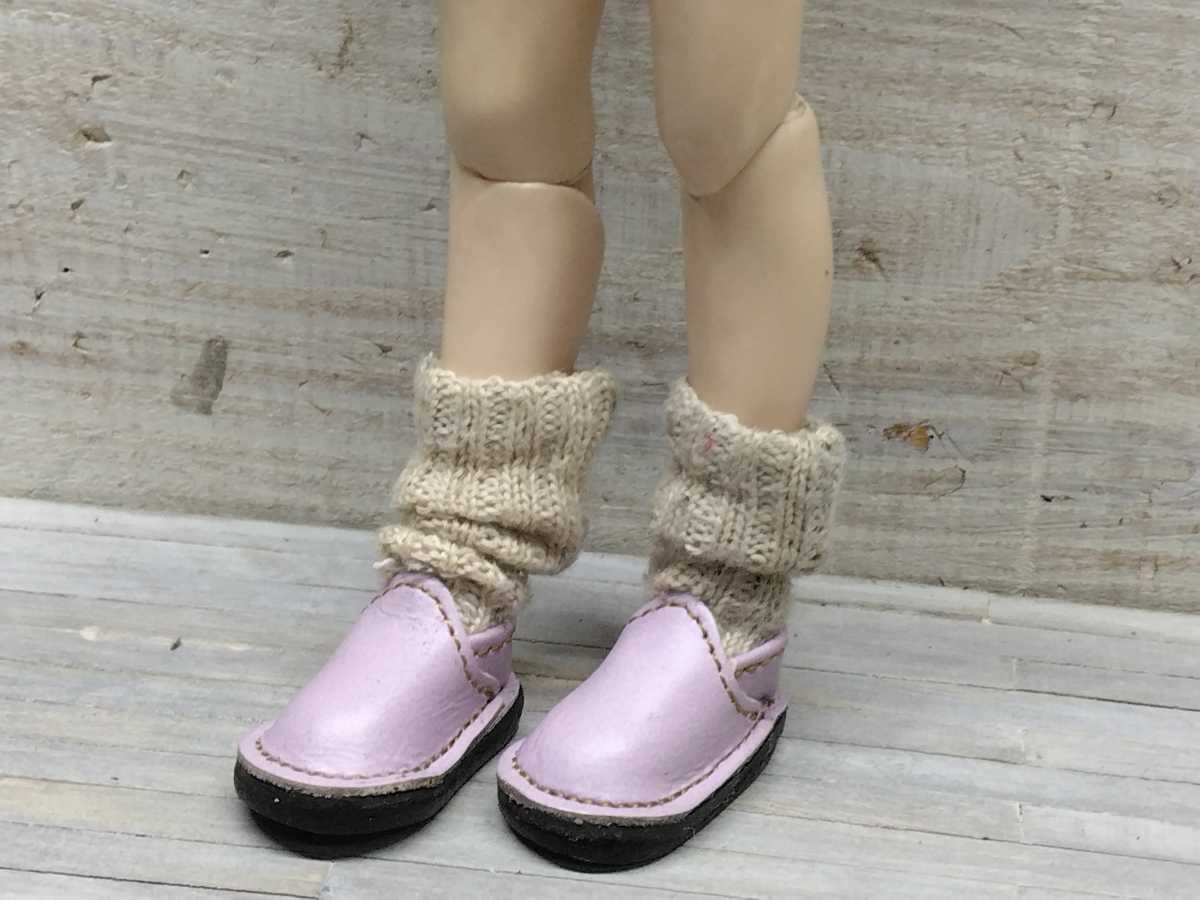 ネオブライス　ピュアニーモ　ICドール　リカちゃん オビツ ハンドメイド本革　アンティーク調(diào)　プレーントゥシューズ ２３