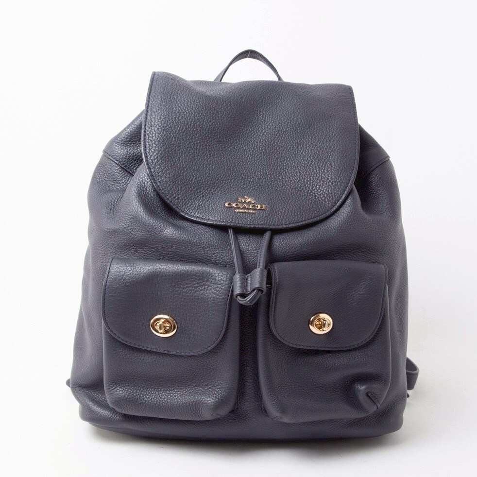 極美品】coach コーチ リュック レザー ゴールド金具 ロゴ 極美品】coach コーチ リュック レザー ゴールド金具 ロゴ