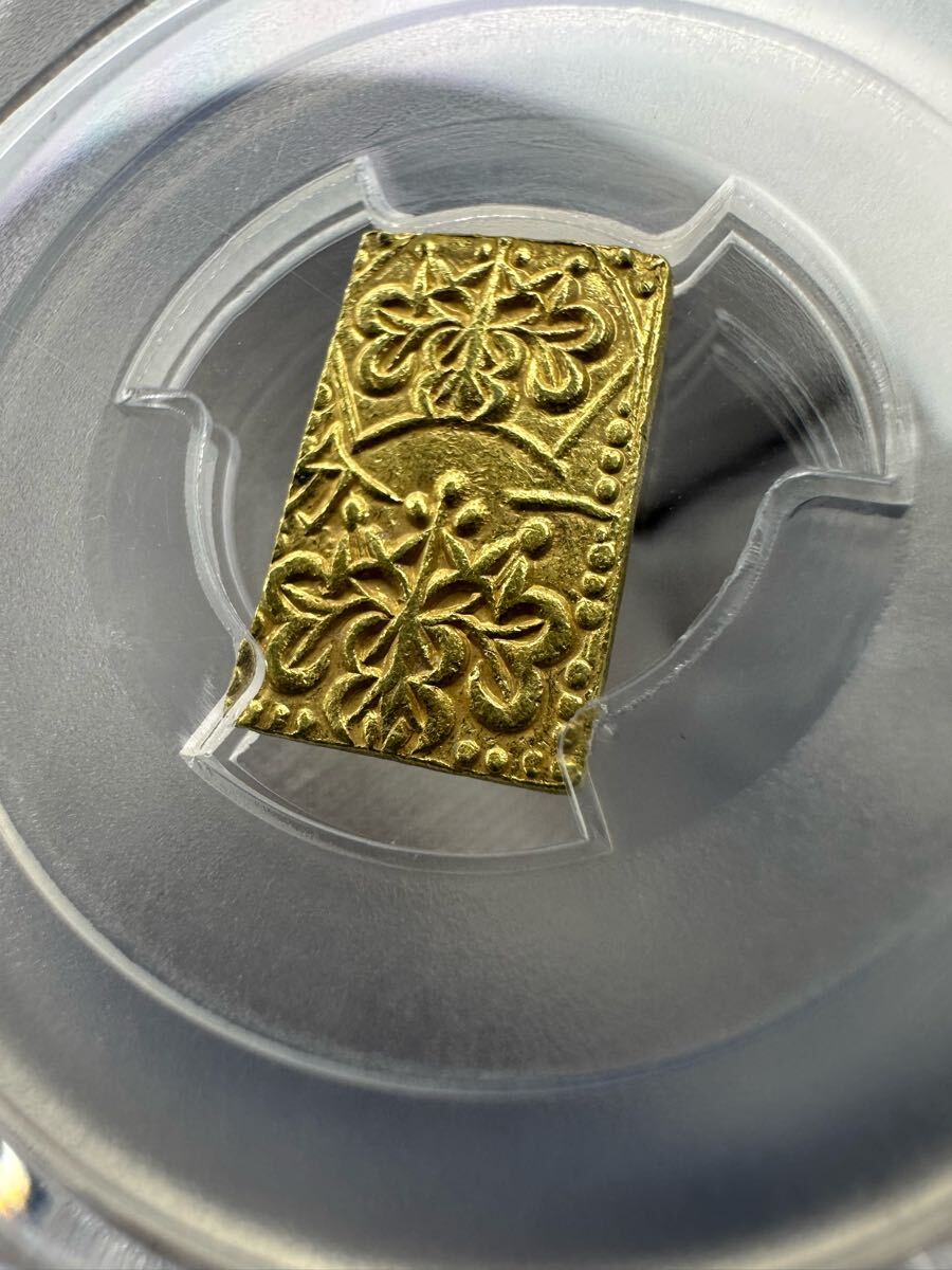 天保一分判金 PCGS MS63 未使用 天保一分金 古金銀 スラブコイン 天保一分判金 PCGS MS63 未使用 天保一分金 古金銀 スラブコイン